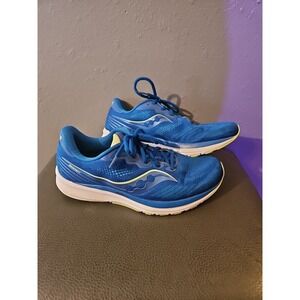 Saucony Women's Ride 14 Running Shoe Size 12 Blue No Insoles Excellent (S89)